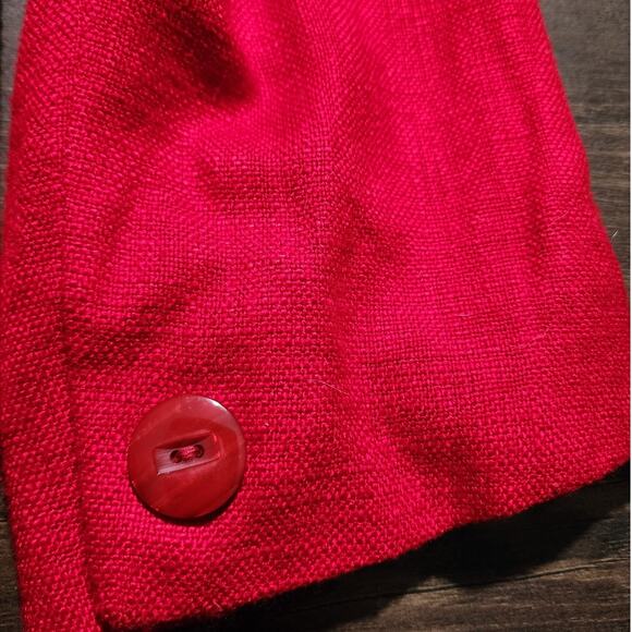 Essential Elements Vintage Single Button Red Christmas Blazer Size Large - Picture 7 of 9